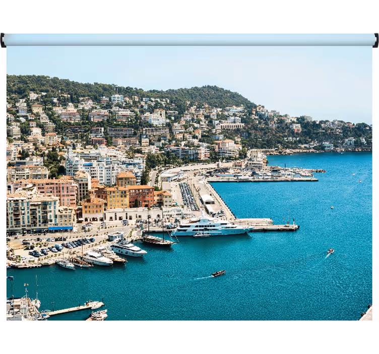 Rollo fenster schlafzimmer mit schönem hafen der côte d'azur - TenStickers