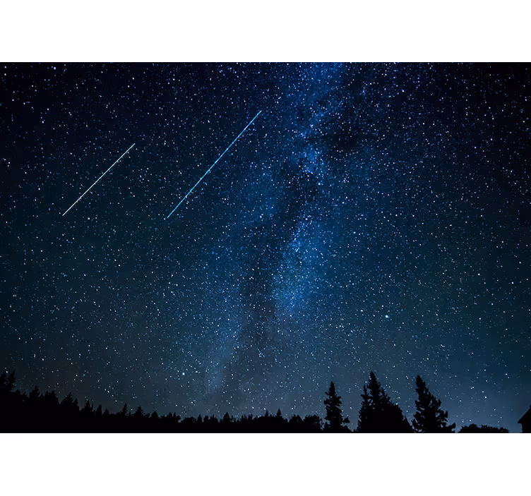 Rollo fenster schlafzimmer mit wunderschönem sternenhimmel - TenStickers