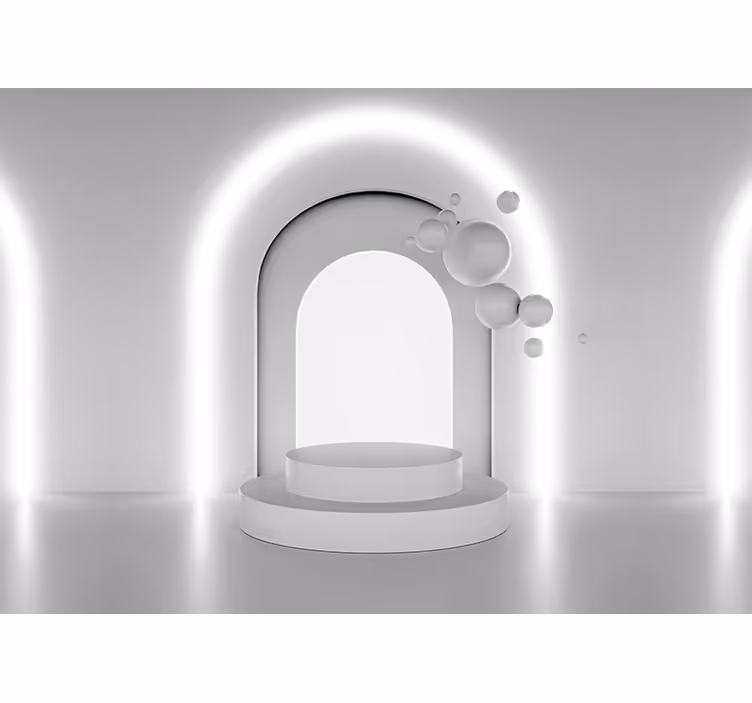 Rollo fenster weiß 3d illusion raum weißer ball - TenStickers