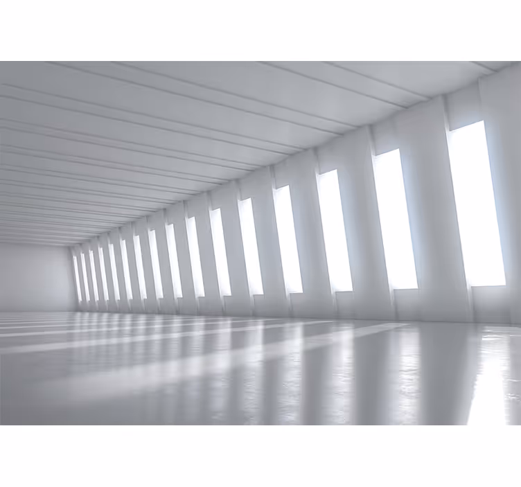 Rollo fenster weiß 3d moderner tunnel - TenStickers
