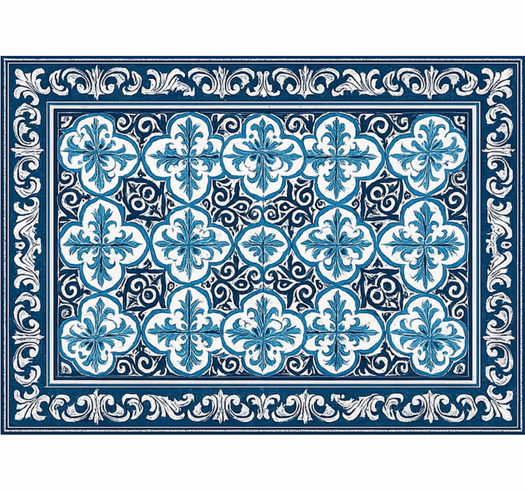 Rollo fenster wohnzimmer im portugiesischen blau-muster - TenStickers