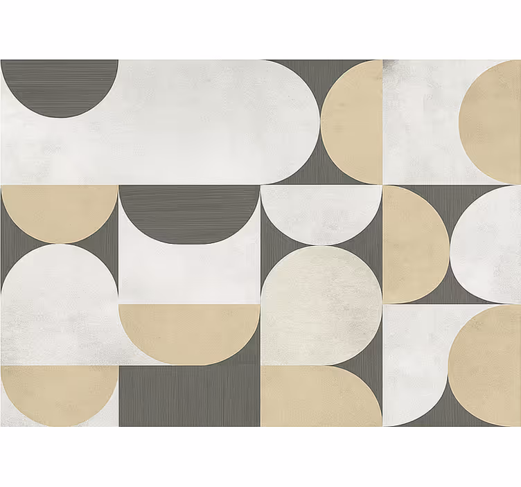 Rollo fenster wohnzimmer abstrakte geometrien - TenStickers