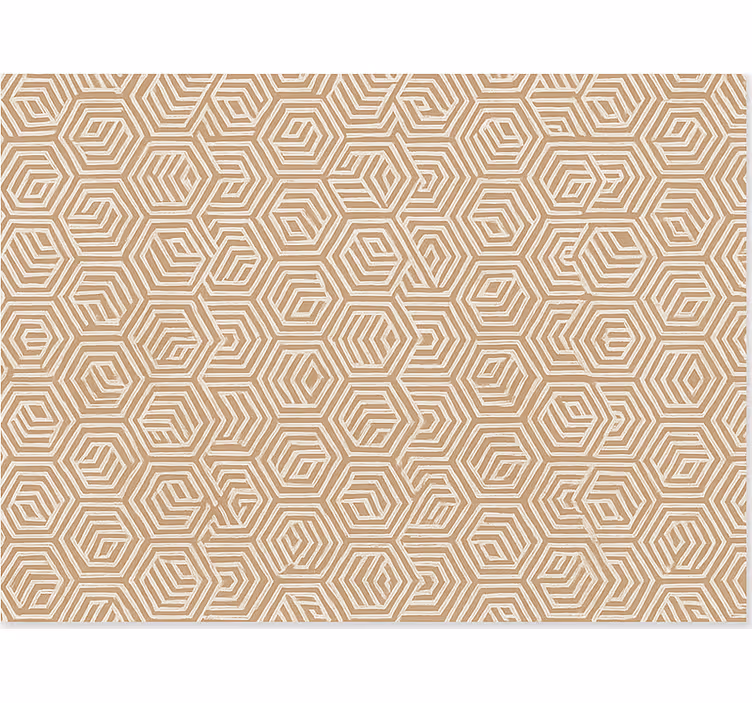 Rollo fenster wohnzimmer beige abstrakte ornamente - TenStickers