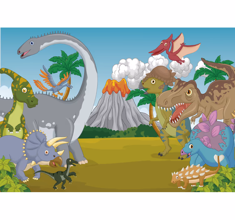 Rollo fenster kinderzimmer mit dinosaurier-motiv - TenStickers