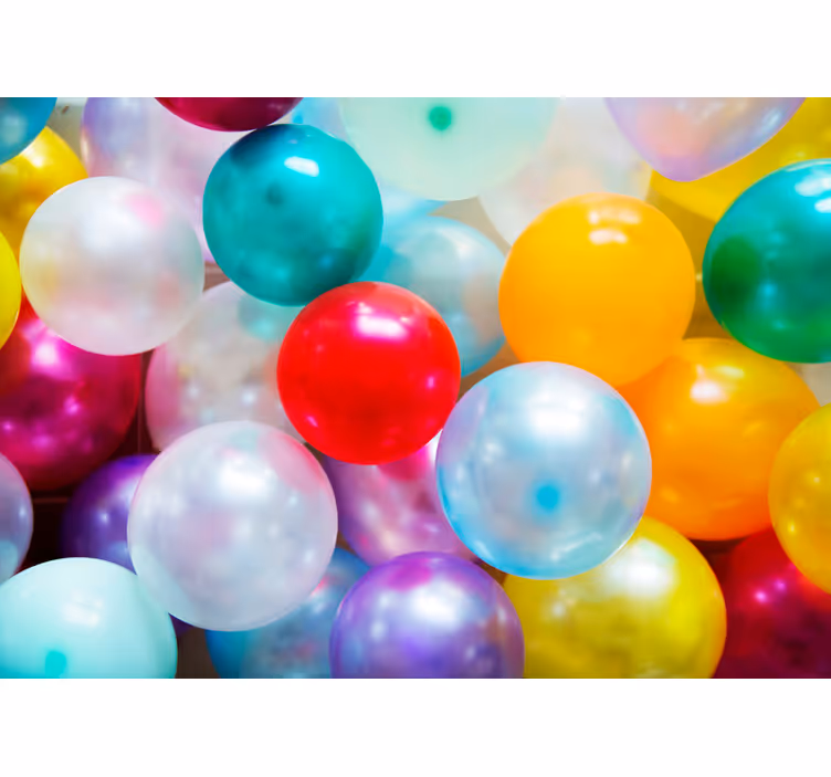 Rollo fenster kinderzimmer bunte luftballons mural - TenStickers