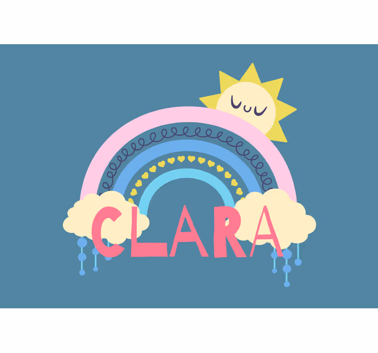 Rollo fenster kinderzimmer personalisierter regenbogen - TenStickers