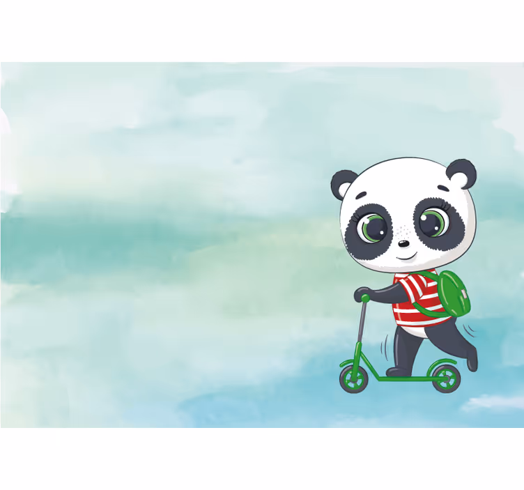 Rollo fenster kinderzimmer panda italien t-shirt - TenStickers