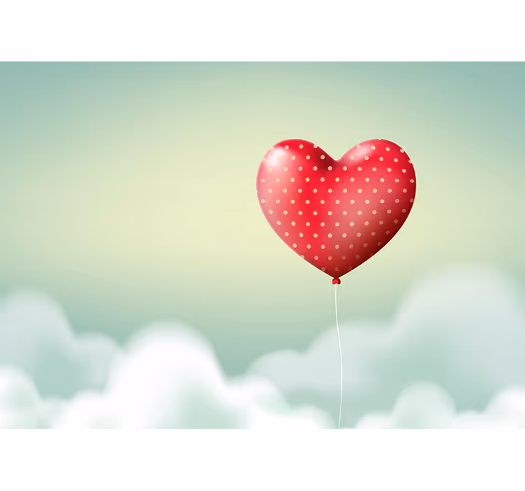Rollo fenster kinderzimmer liebe rotes süßes luftballon - TenStickers