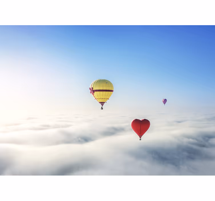 Rollo fenster kinderzimmer herzluftballon am himmel - TenStickers