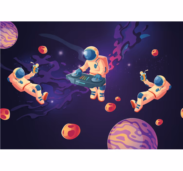 Rollo fenster kinderzimmer mit lustigen astronauten - TenStickers