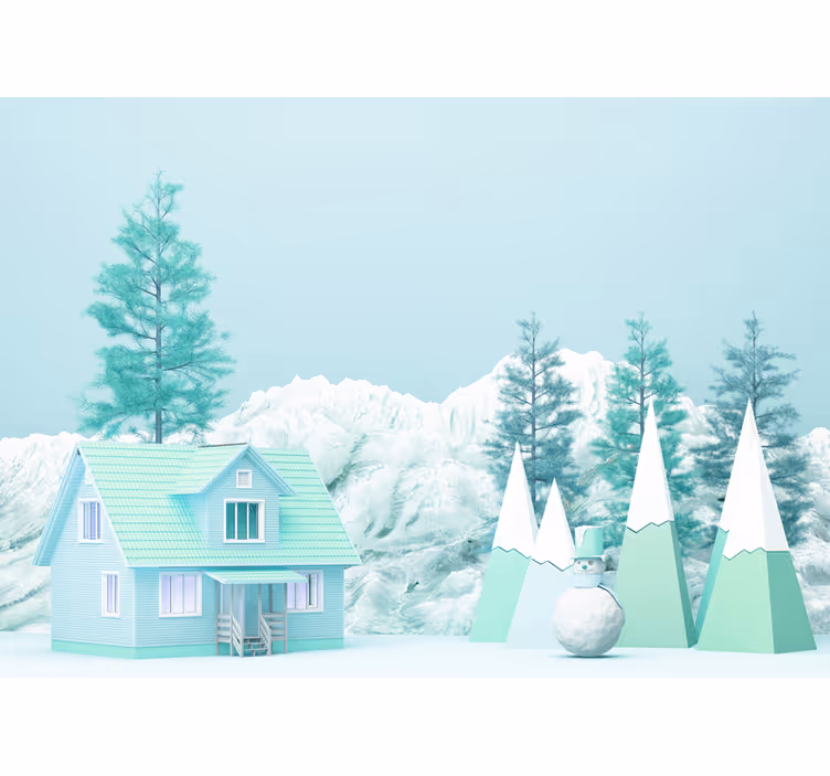 Rollo fenster kinderzimmer bauernhof im wald illustration - TenStickers