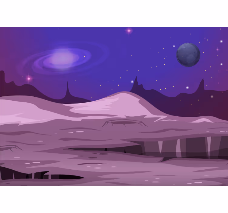 Rollo fenster kinderzimmer landschaft fremder planeten - TenStickers