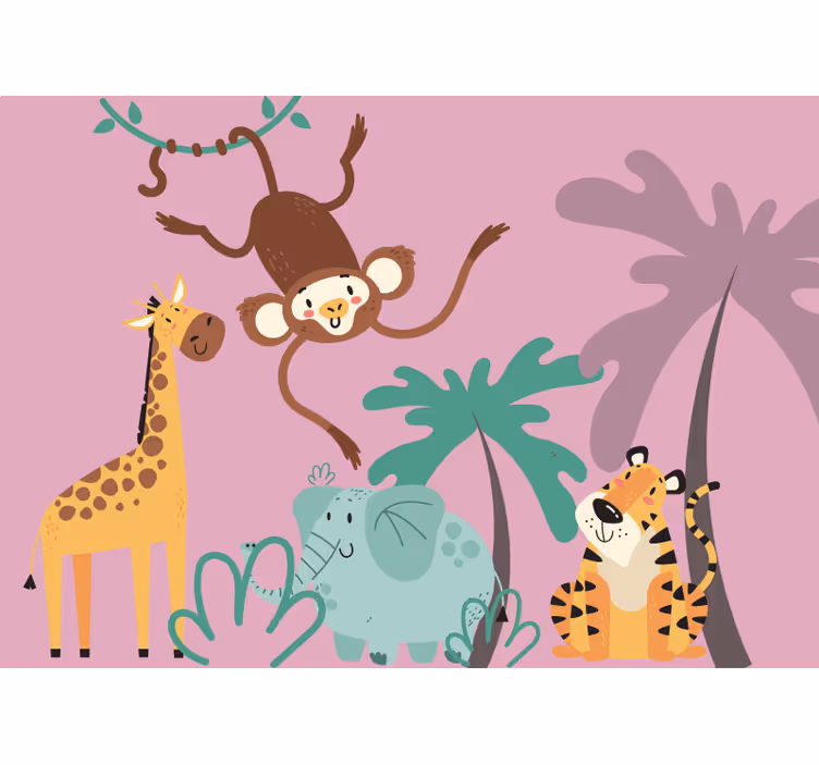 Rollo fenster kinderzimmer boho dschungel design - TenStickers