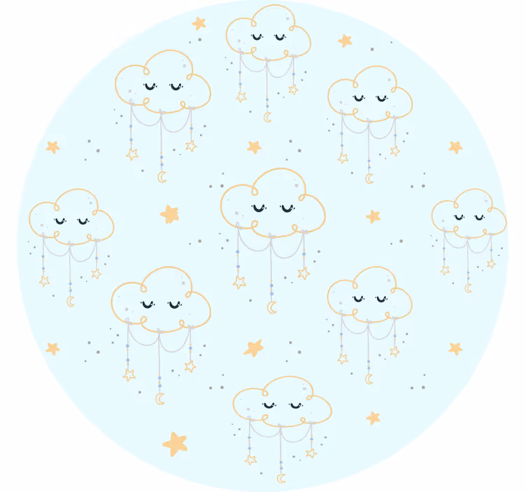 Rollo fenster kinderzimmer wolkenmuster - TenStickers