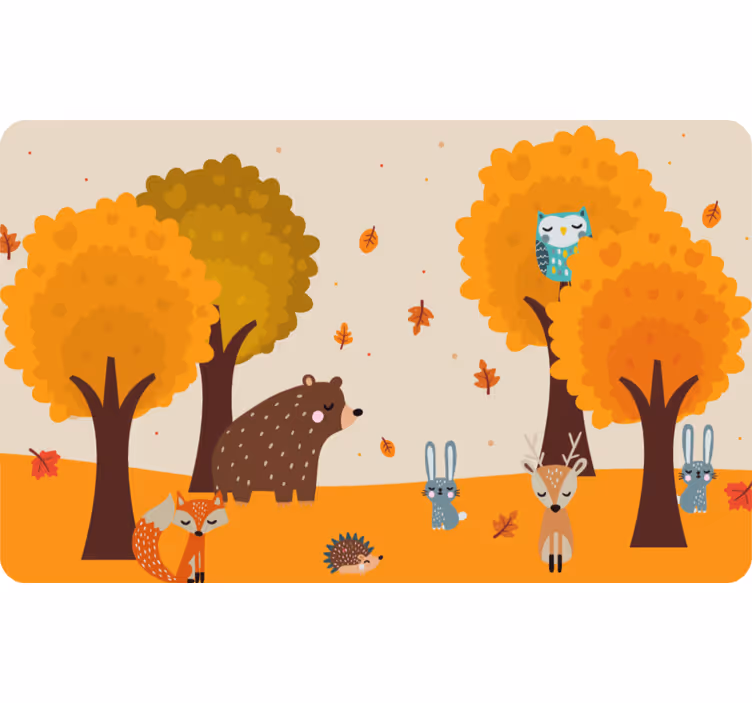 Rollo fenster kinderzimmer mit niedlichen wildtieren - TenStickers