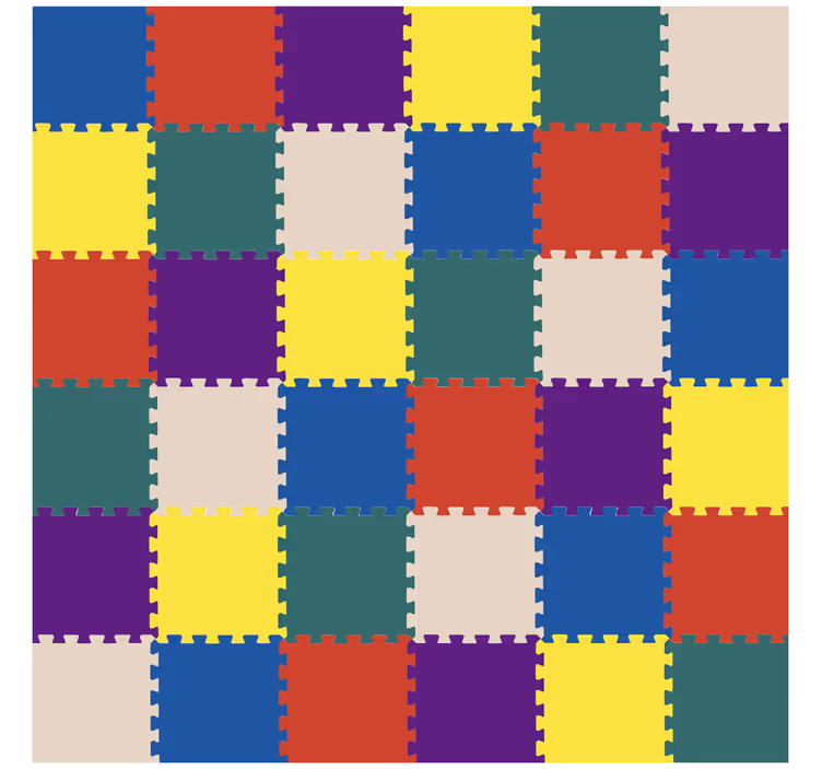Rollo fenster kinderzimmer bunte quadrate - TenStickers