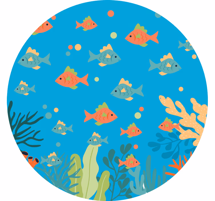 Rollo fenster kinderzimmer bunter korallenkreis - TenStickers