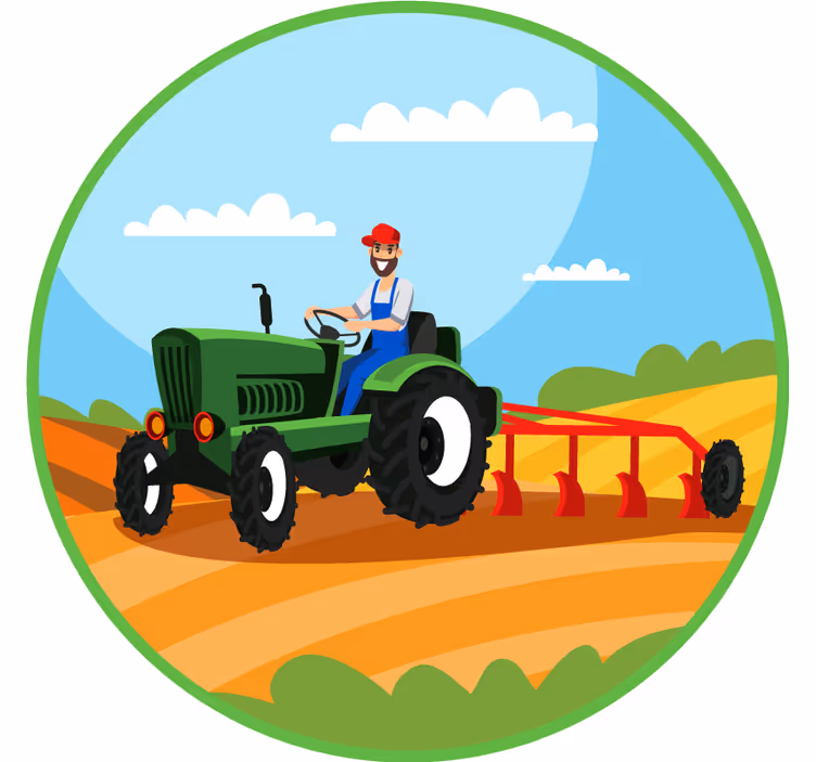 Rollo fenster kinderzimmer pflugtraktor motiv - TenStickers