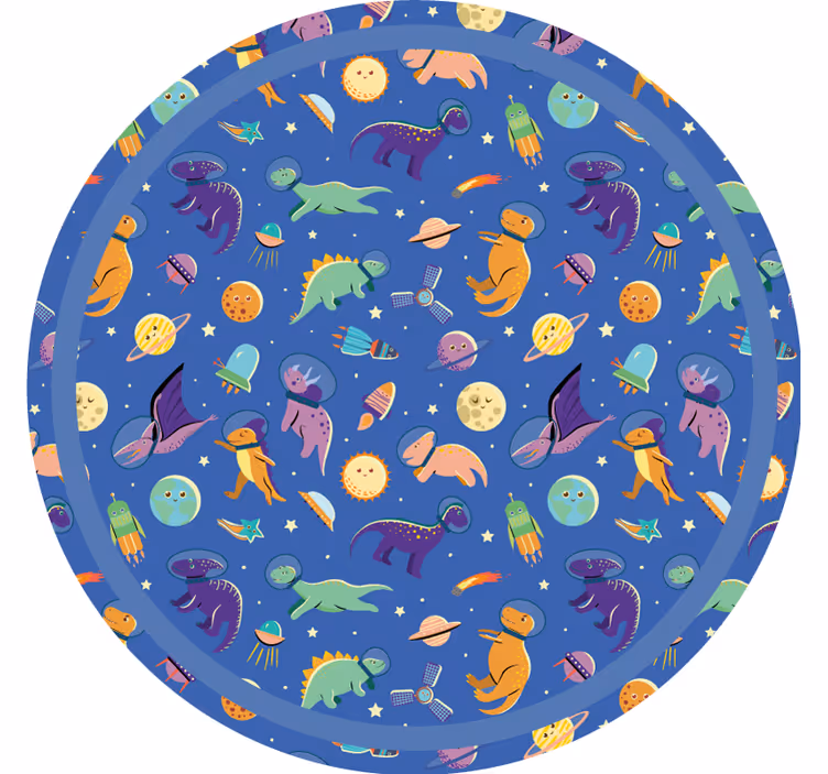 Rollo fenster kinderzimmer dinosaurier im weltraum-muster - TenStickers