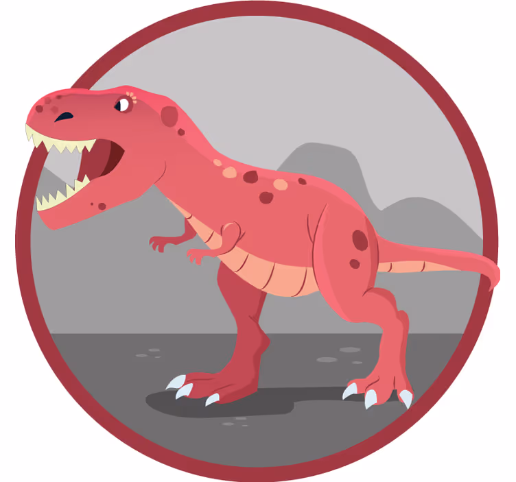 Rollo fenster kinderzimmer t-rex illustration kinder - TenStickers