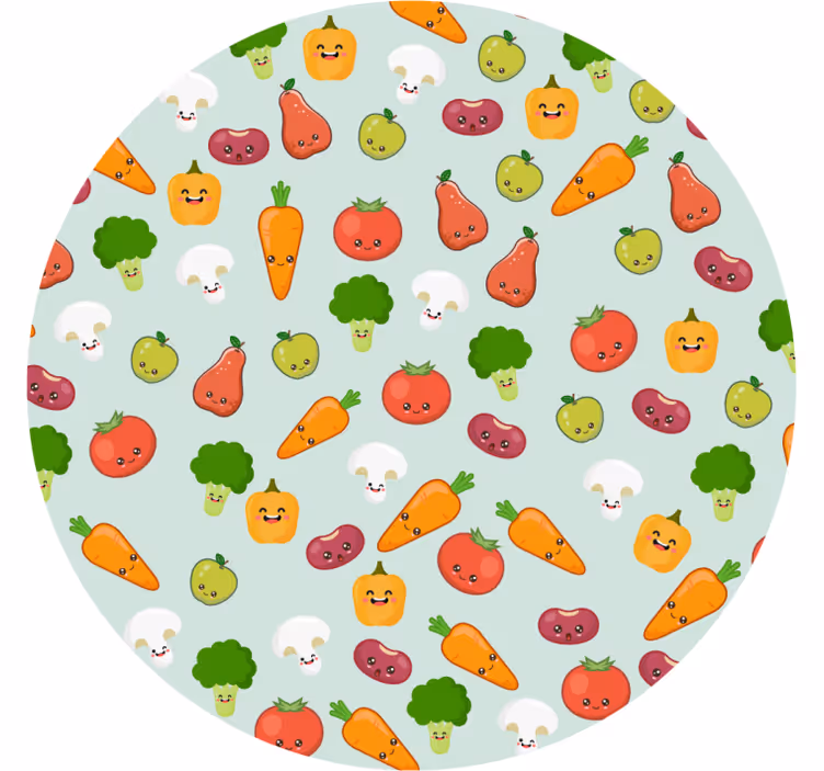 Rollo fenster kinderzimmer mit anime gemüse design - TenStickers