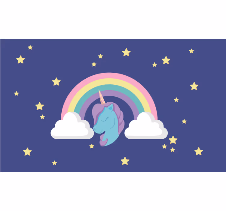 Rollo fenster kinderzimmer einhorn im regenbogen-design - TenStickers