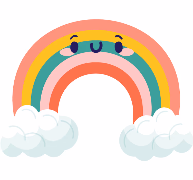 Rollo fenster kinderzimmer mit lächelnden regenwolken - TenStickers