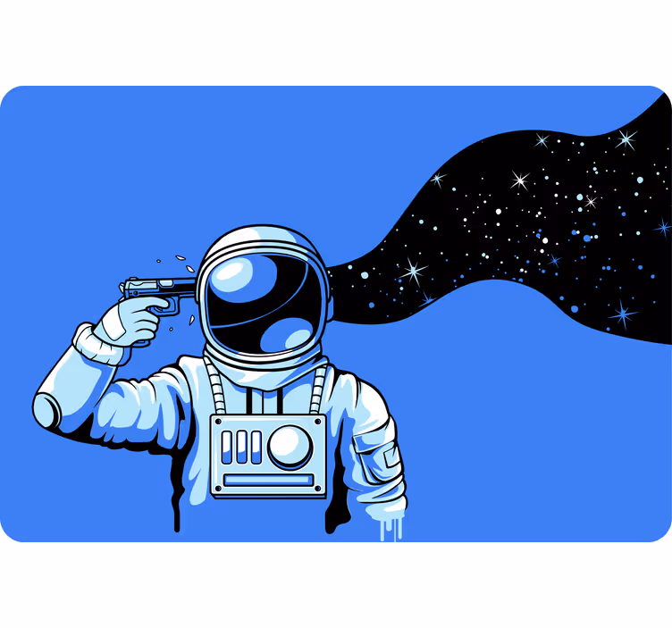 Rollo fenster kinderzimmer astronauten druckpistole - TenStickers
