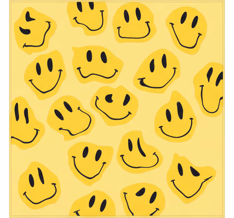 Rollo fenster kinderzimmer verz distorted smiley faces - TenStickers