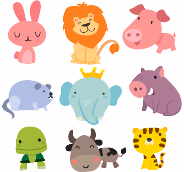 Rollo fenster kinderzimmer mit tierstickern - TenStickers