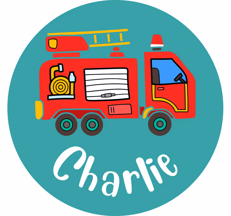 Rollo fenster kinderzimmer personalisierte feuerwehr - TenStickers