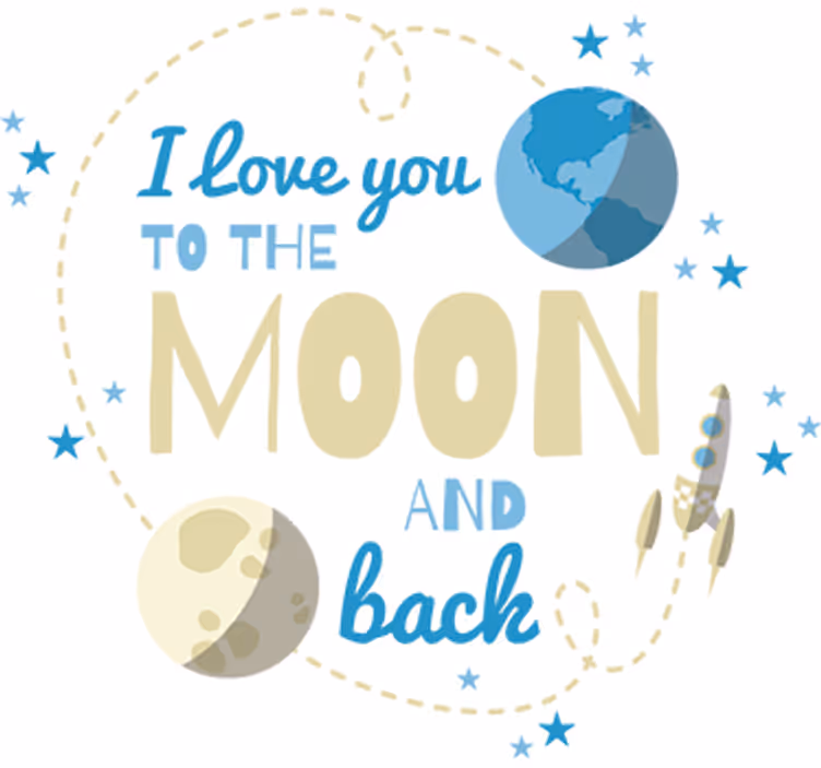 Rollo fenster kinderzimmer liebe bis zum mond - TenStickers
