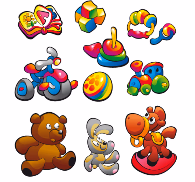 Rollo fenster kinderzimmer mit spielzeugstickern - TenStickers