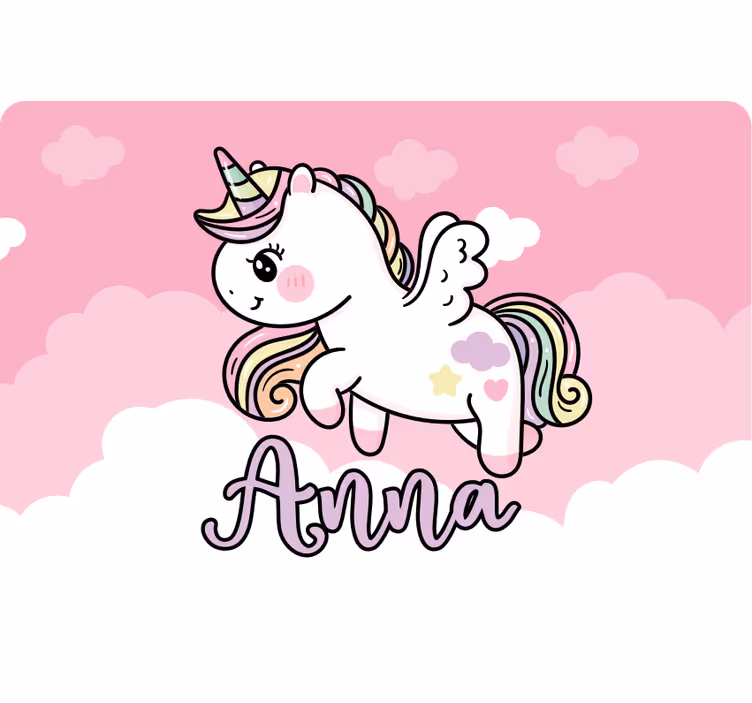Rollo fenster kinderzimmer einhorn in pink magic - TenStickers