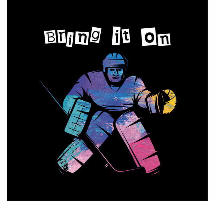 Rollo fenster kinderzimmer eishockey bring it on - TenStickers