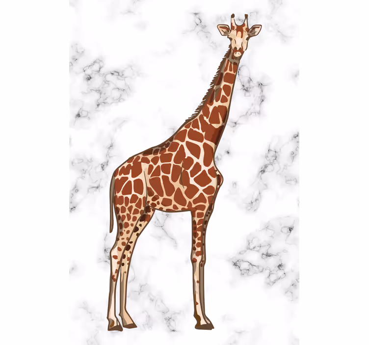 Rollo fenster kinderzimmer giraffenportrait 3 - TenStickers