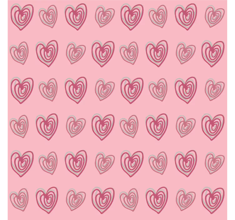Rollo fenster kinderzimmer doodle herzen rosa muster - TenStickers