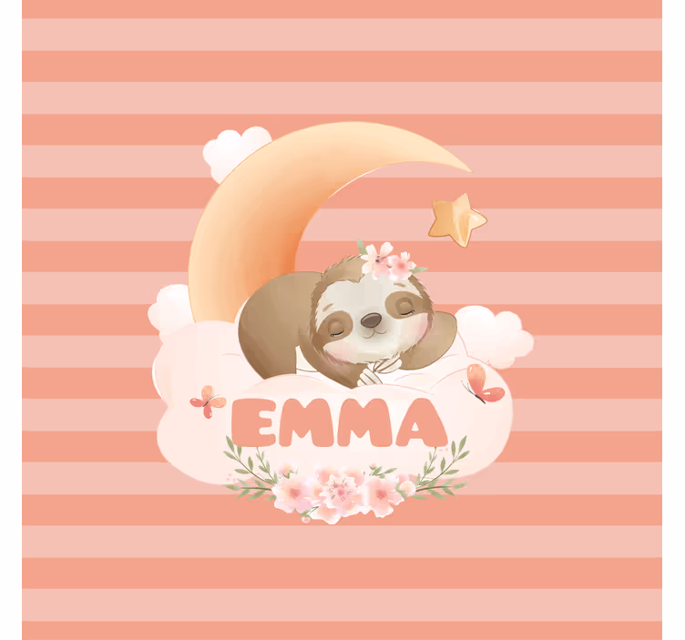 Rollo fenster kinderzimmer niedlicher faultiername - TenStickers