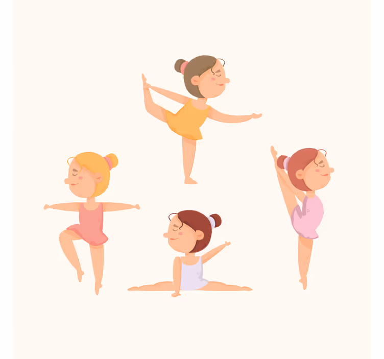 Rollo fenster kinderzimmer mit balletttänzerinnen - TenStickers