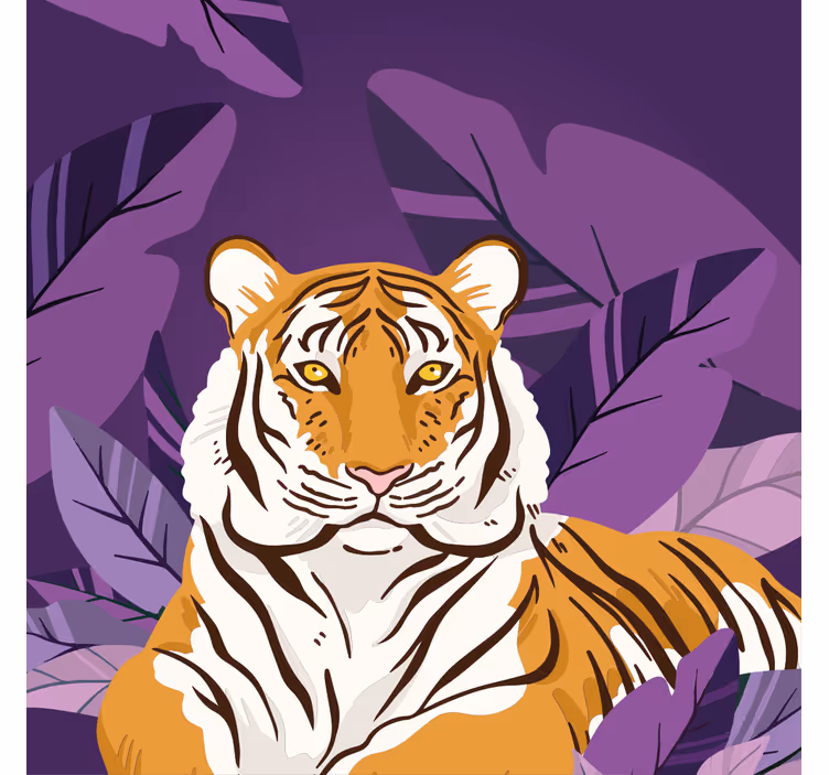 Rollo fenster kinderzimmer neugieriger tiger dschungeltiere - TenStickers