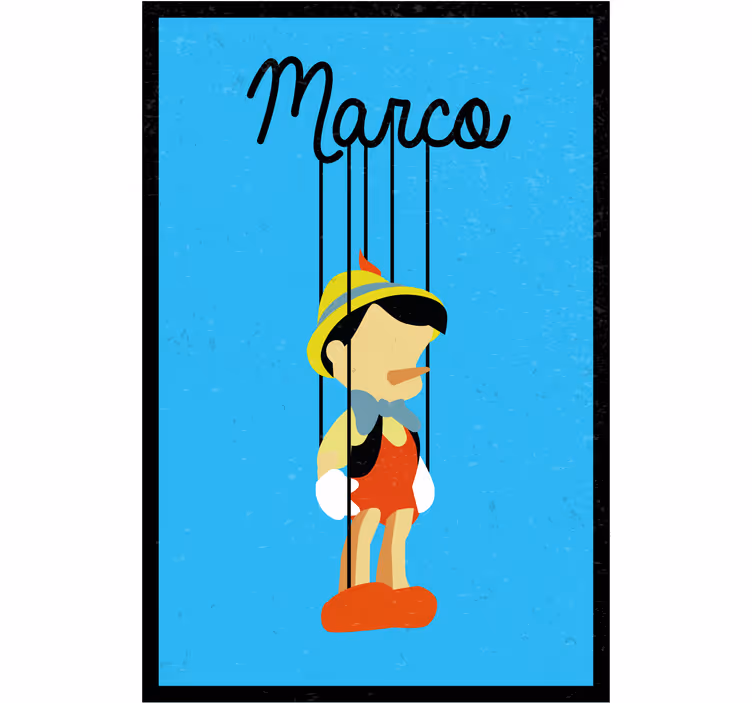 Rollo fenster kinderzimmer personalisierter pinocchio - TenStickers