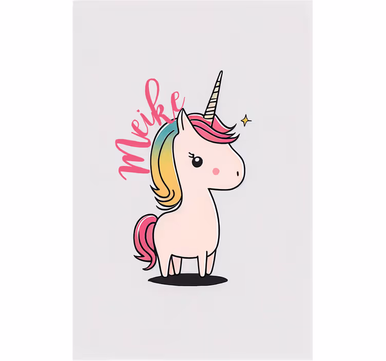 Rollo fenster kinderzimmer einhorn im cartoon-stil - TenStickers