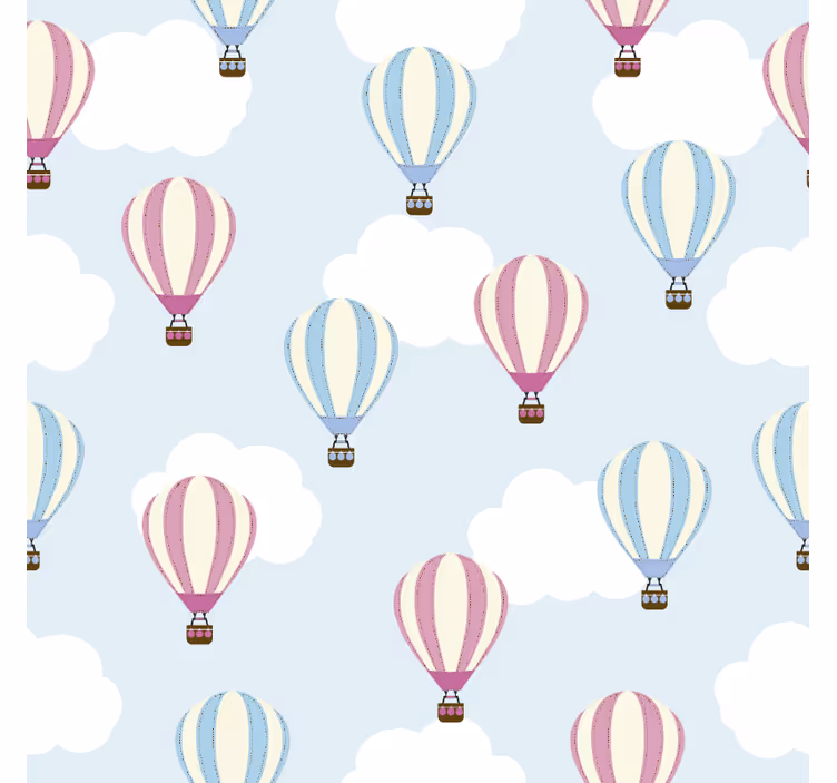 Rollo fenster kinderzimmer mit himmel und ballons - TenStickers