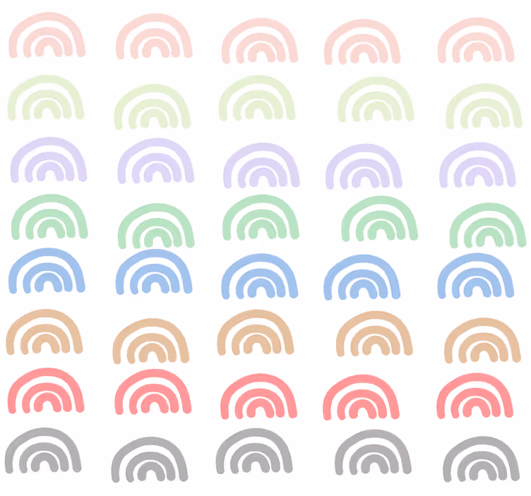 Rollo fenster kinderzimmer 40 bunte regenbögen - TenStickers