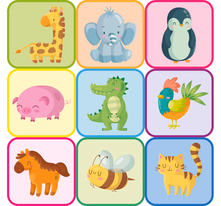 Rollo fenster kinderzimmer tier sticker für möbel - TenStickers