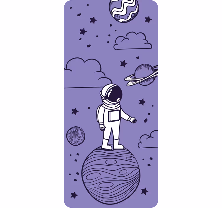 Rollo fenster kinderzimmer astronaut mit planeten - TenStickers