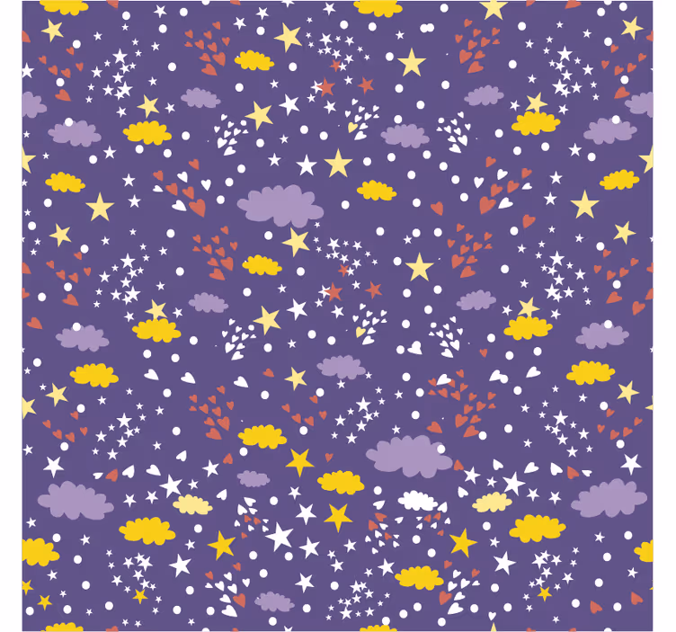 Rollo fenster kinderzimmer sterne und wolken - TenStickers