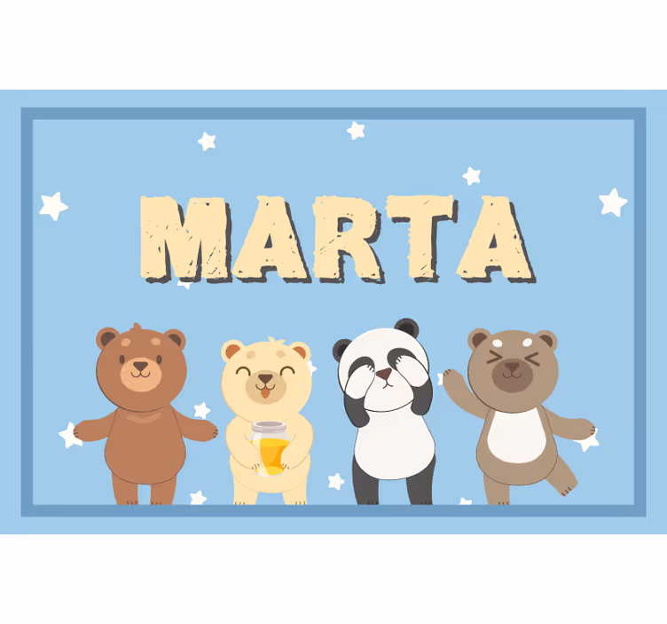 Rollo fenster kinderzimmer mit süßem bären individuell - TenStickers