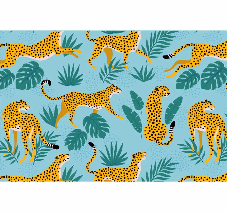 Rollo fenster kinderzimmer leopardensafari - TenStickers