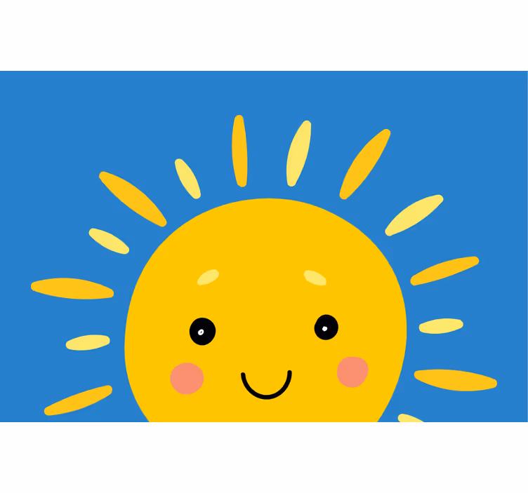 Rollo fenster kinderzimmer sonne mit gesicht - TenStickers
